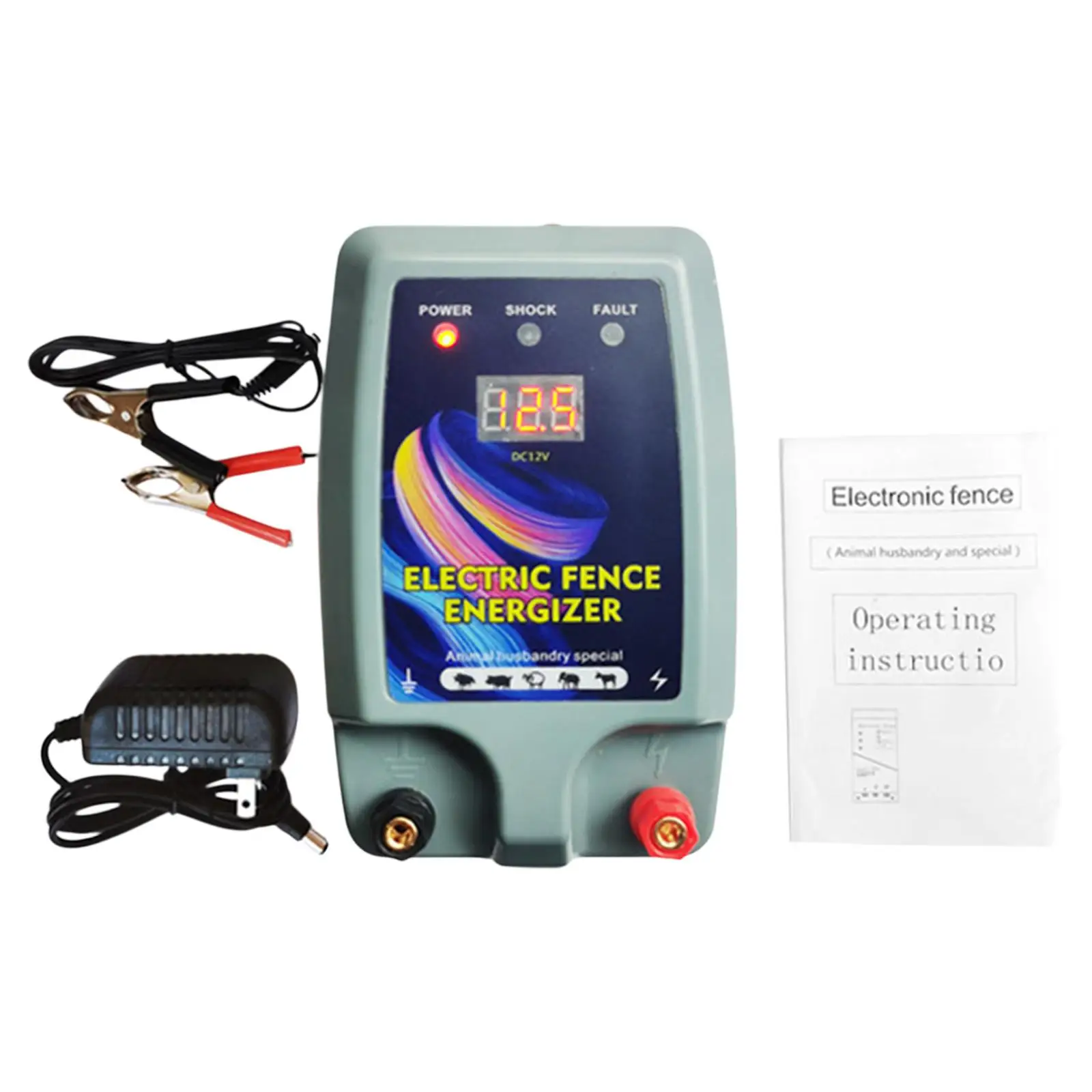 

Electric Fence Energizer Easy to Use Controller for Livestock Poultry Garden