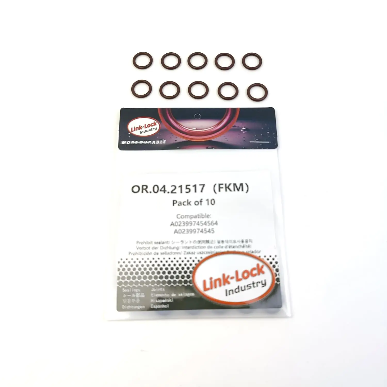

LINK-LOCK 10PCS OR.04.21517 FKM Viton Sealing O-Ring Kit of Turbocharger A023997454564 A0239974545 for MERCEDES-BENZ-M157 M278