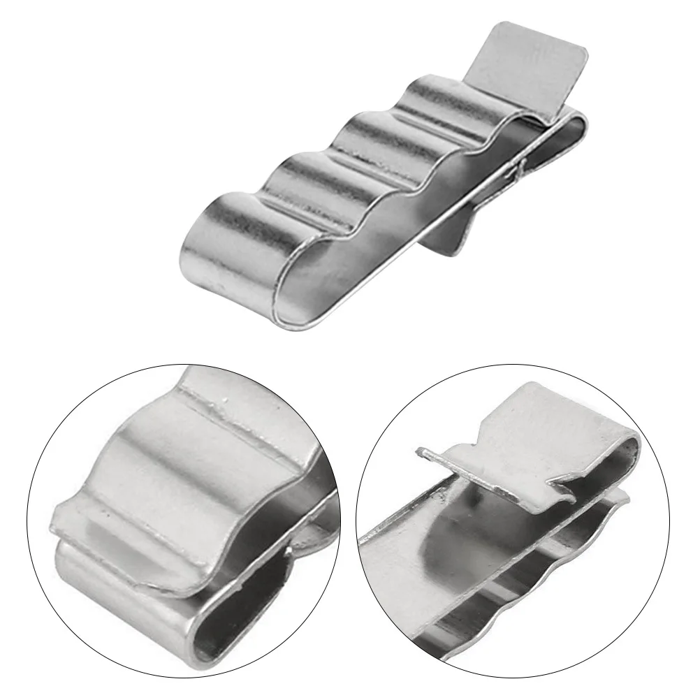 

30Pcs Photovoltaic Cable Clamp Stainless Steel Solar Panel Wire Clip for Module Mounting System Heavy Duty Rope Fixing Bracket