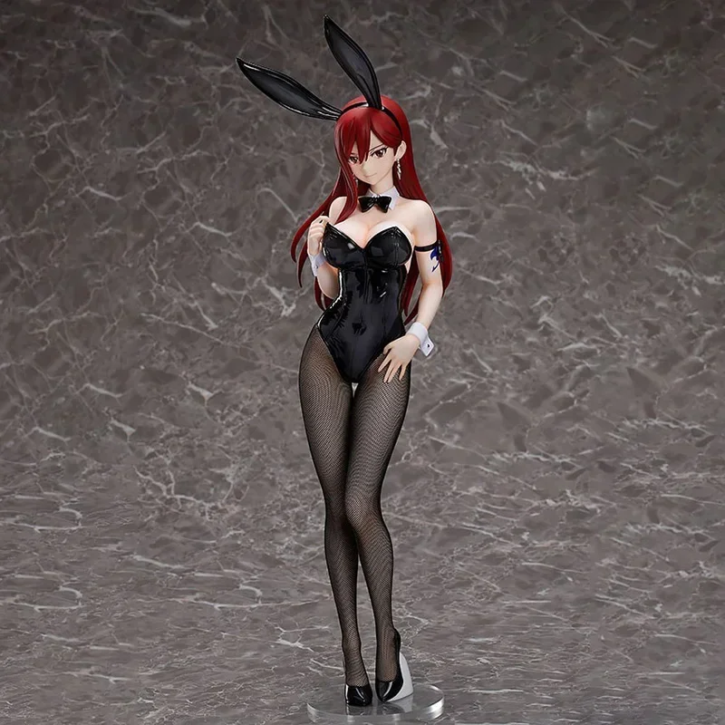 45cm Freeing Fairy Tail Erza Scarlet Bunny Girl Action Figure Lucy Heartfilia/Erina Nakiri Sexy Anime Girl Figure Model Toy Gift