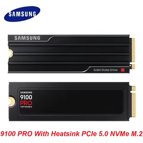 SAMSUNG SSD 9100 PRO with Heatsink 4TB PCIe 5.0x4 M.2 2280 Best for AI Computing Gaming and Heavy Duty Workstations MZ-VAP4T0CW