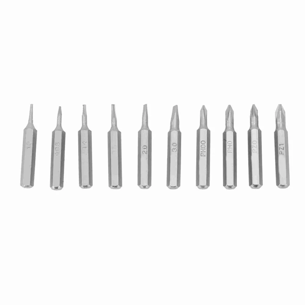 10pcs 4mm Shank Screwdriver Bits Set Slotted Bits Cross Head Phillips Screwdriver Bits Magnetic S2 Steel Repair Screwdriver Bits