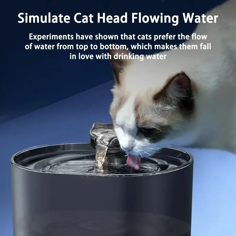 Cat Water Dispenser USB Electric Mute Pump Recirculating Filtered Flowing Water Smart Dog Automatic Feeding Bowl Kitten Drinking