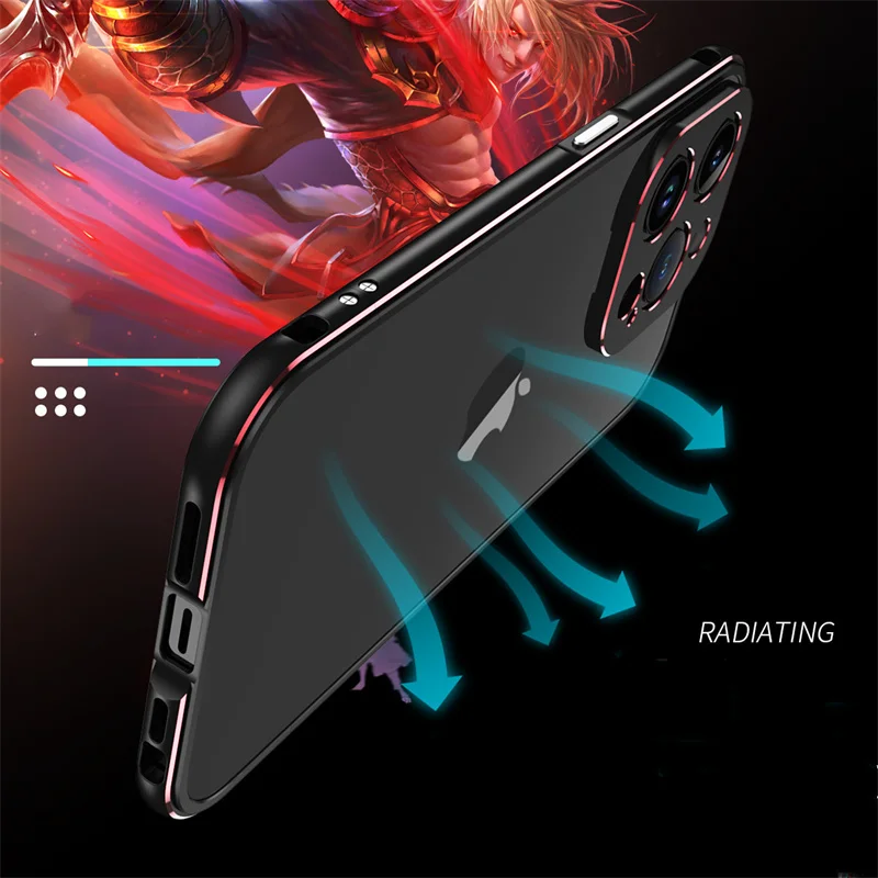 Metal Bumper Case For iPhone 14 Pro Max/14 Pro 14 Plus Slim Simply Cover+camera protector