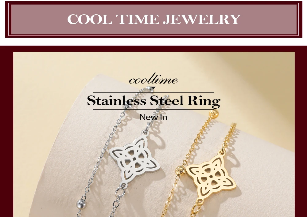 CoolTime Doppelketten-Armbänder mit Hexenknoten für Damen, goldfarben, Schmuck, Schutzsymbol, Geschenk für Liebhaber, 2026 Neuankömmling – Detail 1