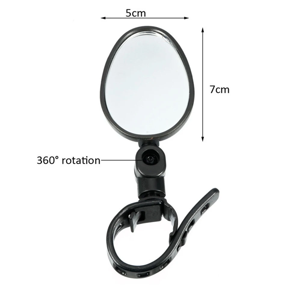 1/2pcs Bicycle Rearview Mirror 360 Degree Adjustable Rotatable Handlebar Mirror Electric Scooter Cycling Left Right Mirror