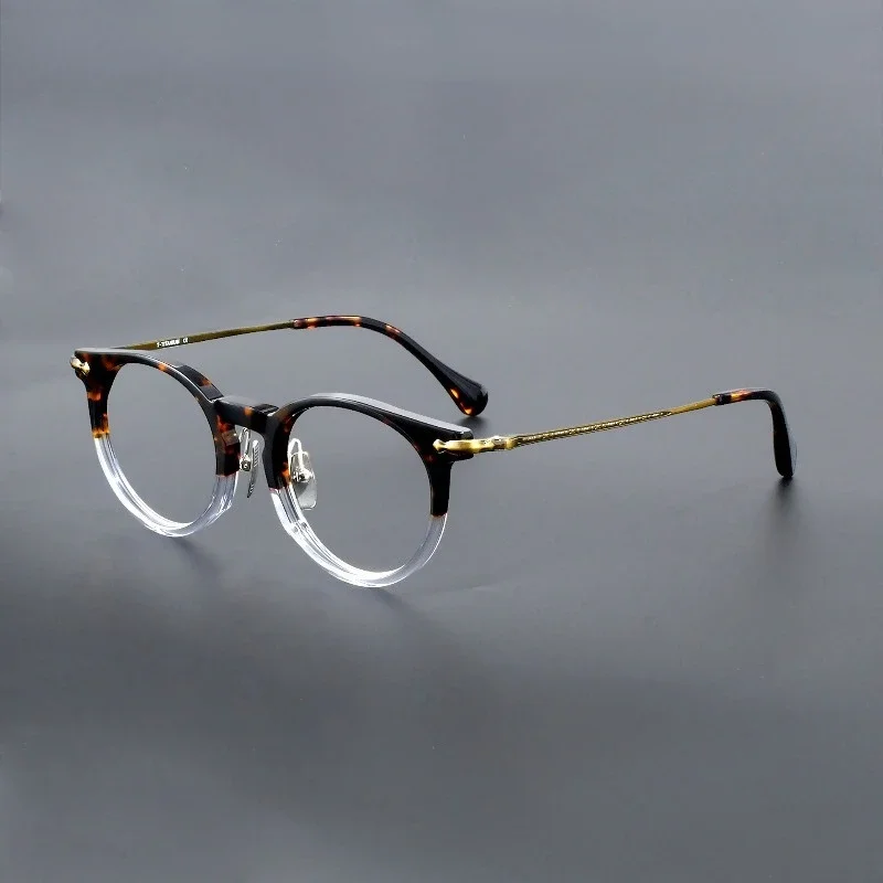 

Round Glasses Frame OTW6025 Japanese Handmade Titanium Women Optical Retro Prescription for Men Reading Eyewear Anti Blue Light