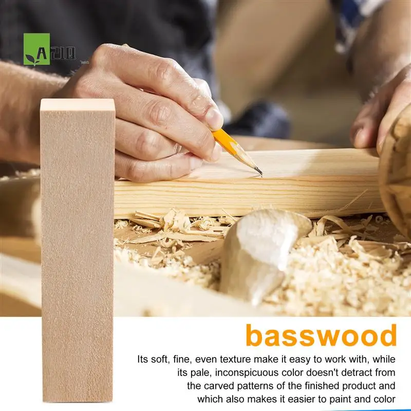 

A21Q-6 шт. блоки для резьбы по дереву из липы для начинающих, набор для резьбы по дереву, хобби, резьба по дереву своими руками