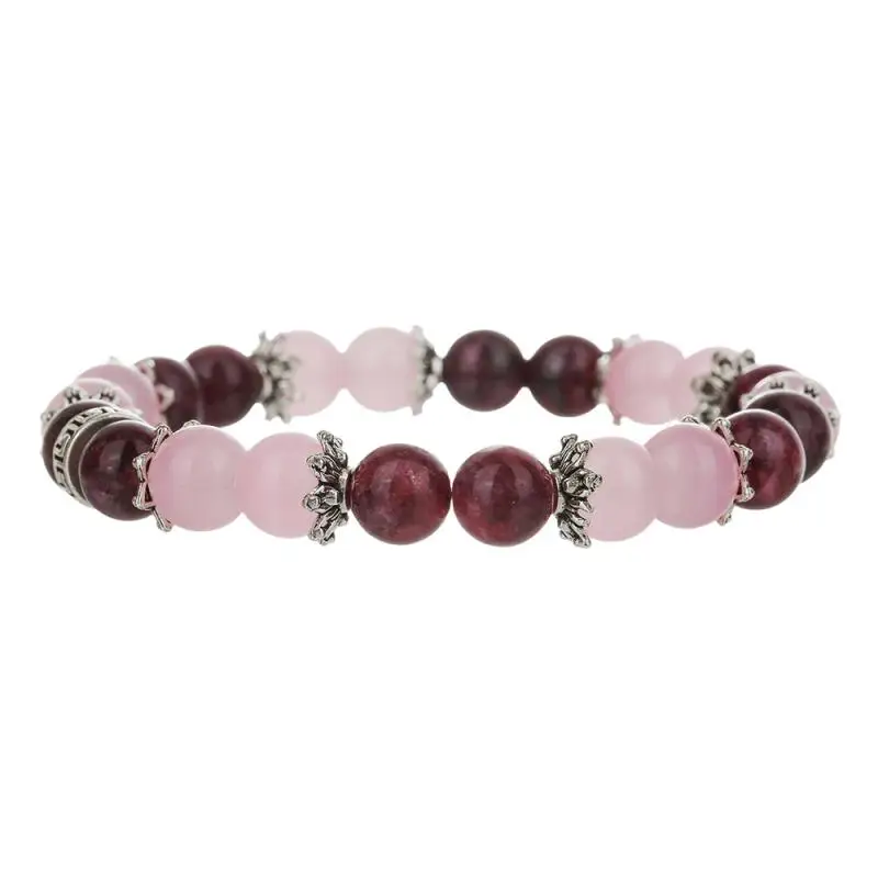 Pietre naturali 8mm Rondelle Pietre preziose lisce Braccialetti con perline per uomo Donna Regalo braccialetto elasticizzato in cristallo curativo