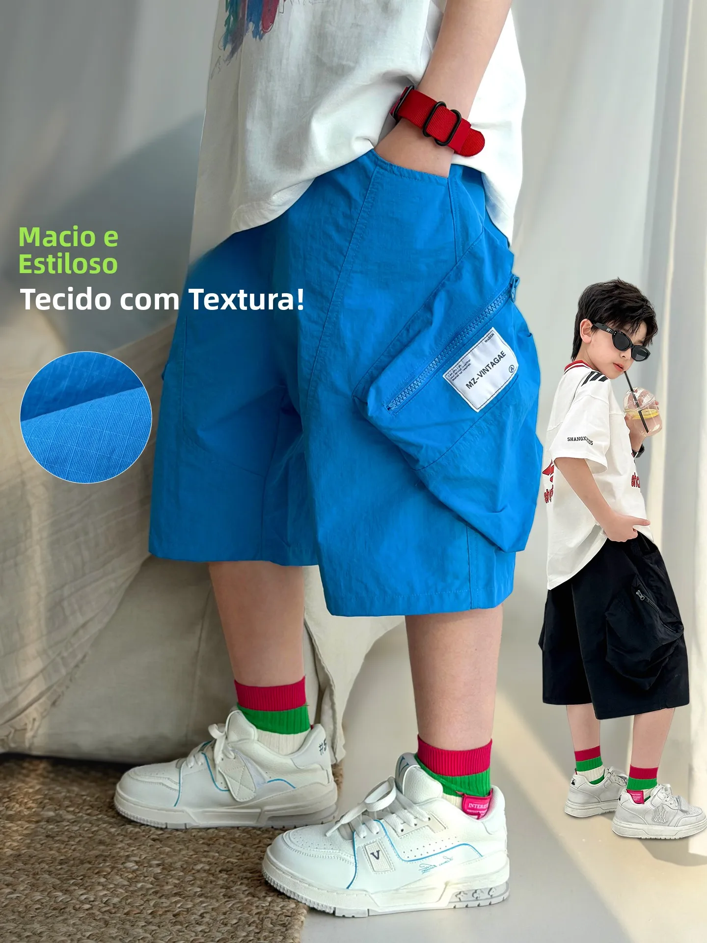 男の子用夏用薄手五分丈ショートパンツ-カジュアルで通気性のある快適なアウターウェア-子供服-男の子用おしゃれなミッドウエストパンツ
