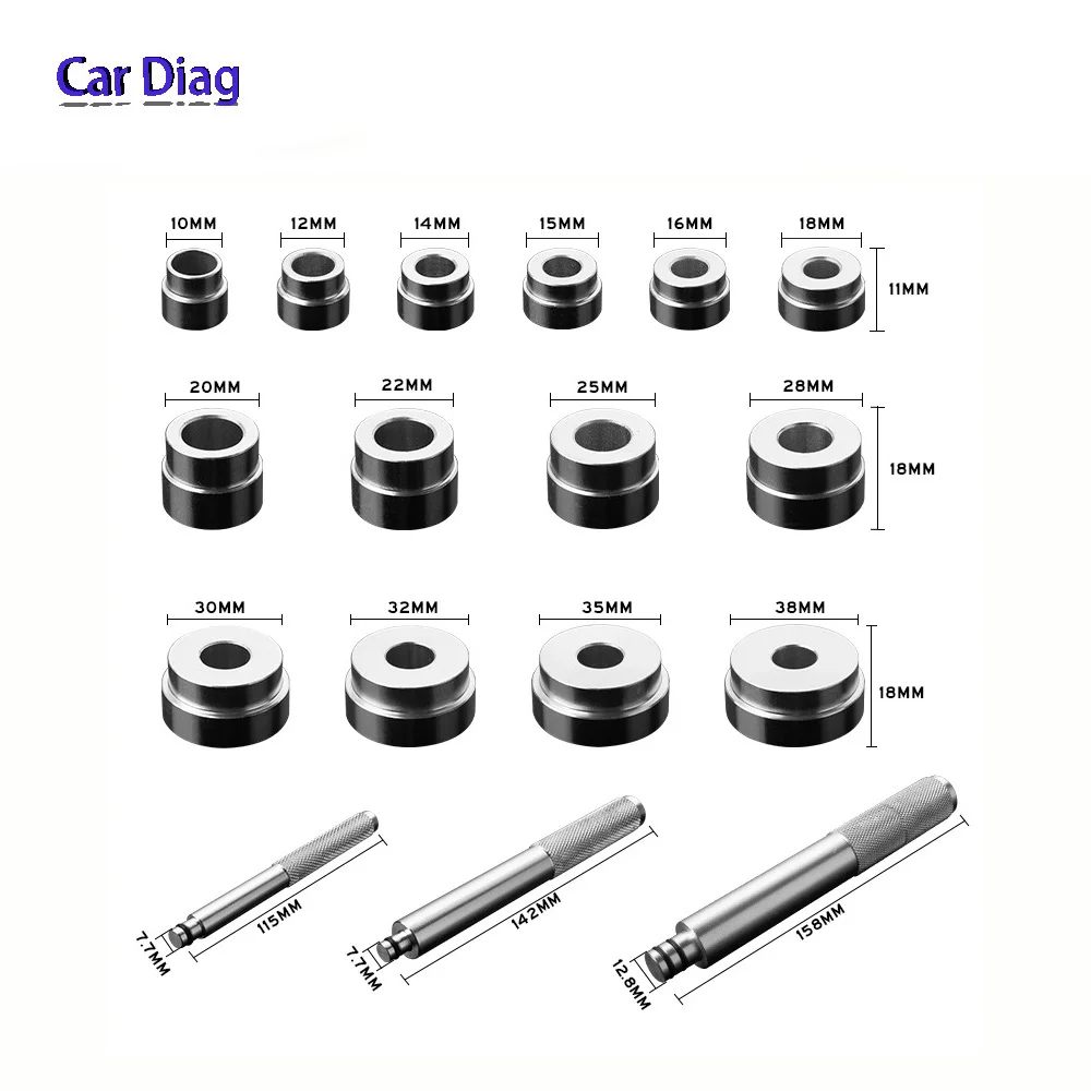 

17PCs Auto Maintenance Car Repair Tools Aluminum Alloy Palin Disassembly Tools Small Bearing Installation Extractor