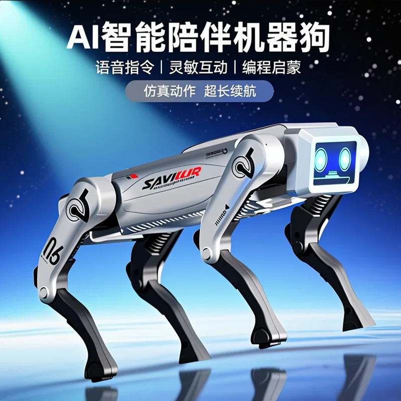AI Smart Robot Dog Voice Control Remote Programming AI Handshake Handstand Bionic Companion Quadruped Mechanical Dog Toy