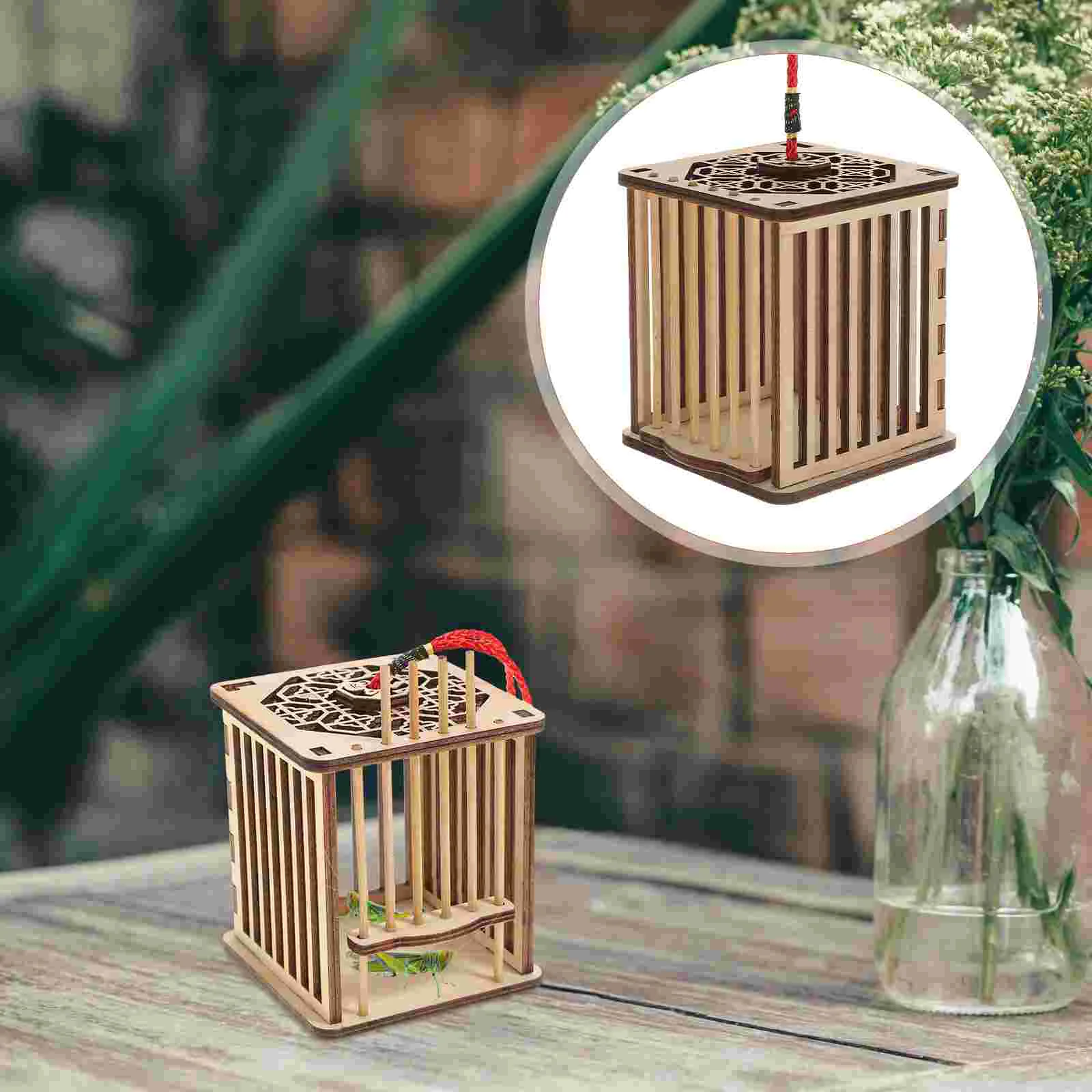 

Cage Wooden Habitat Breeding Outdoor Case Carrying Household Dragonfly Pet Supplies The Animal