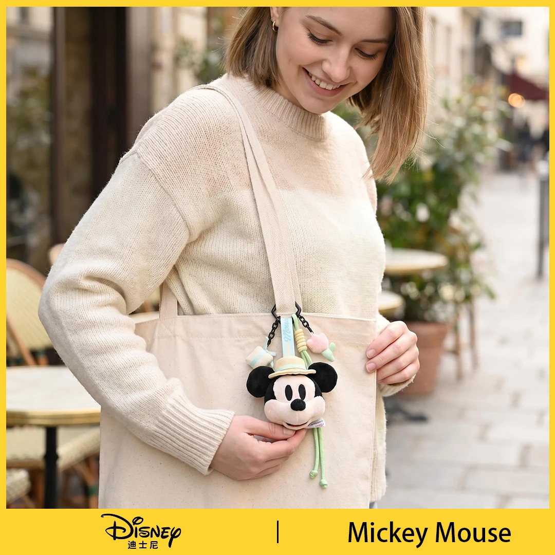 Potdemiel Disney Mickey Mouse Plush Key Chain Figure Classic Summer Theme Doll Phone Charm Key Ring Kids Gift Toy Collectible view 5