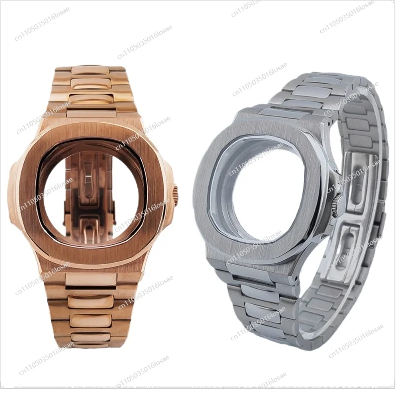 

For Patek Nautilus 316 Stainless Steel Case Strap Suitable for NH35NH36 Movement Watch Modification Accessories