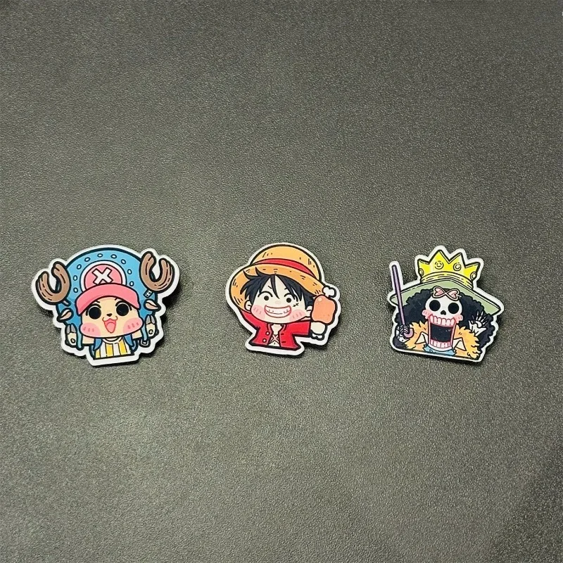 원피스 카와이 만화 Luffy Zoro Choba Usop 만화 아크릴 브로치 옷 schoolbag 귀여운 학생 배지 장식 도매