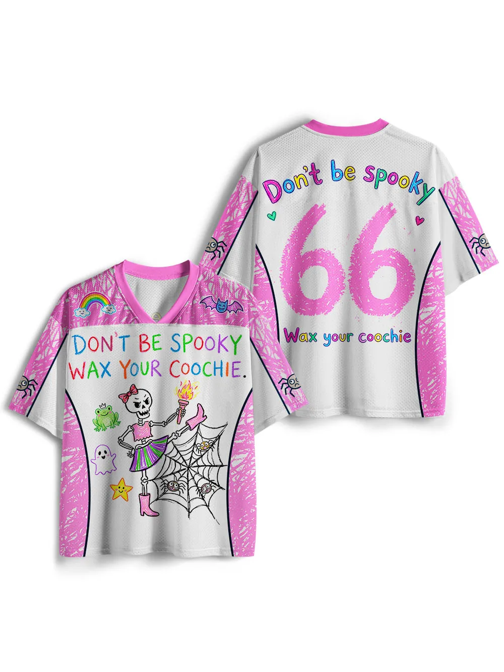 Sweetheart Devil Skull Couple Printed Jersey Children Adult Men and Women V-neck Loose Dark Gothic Breathable Short Sleeve
