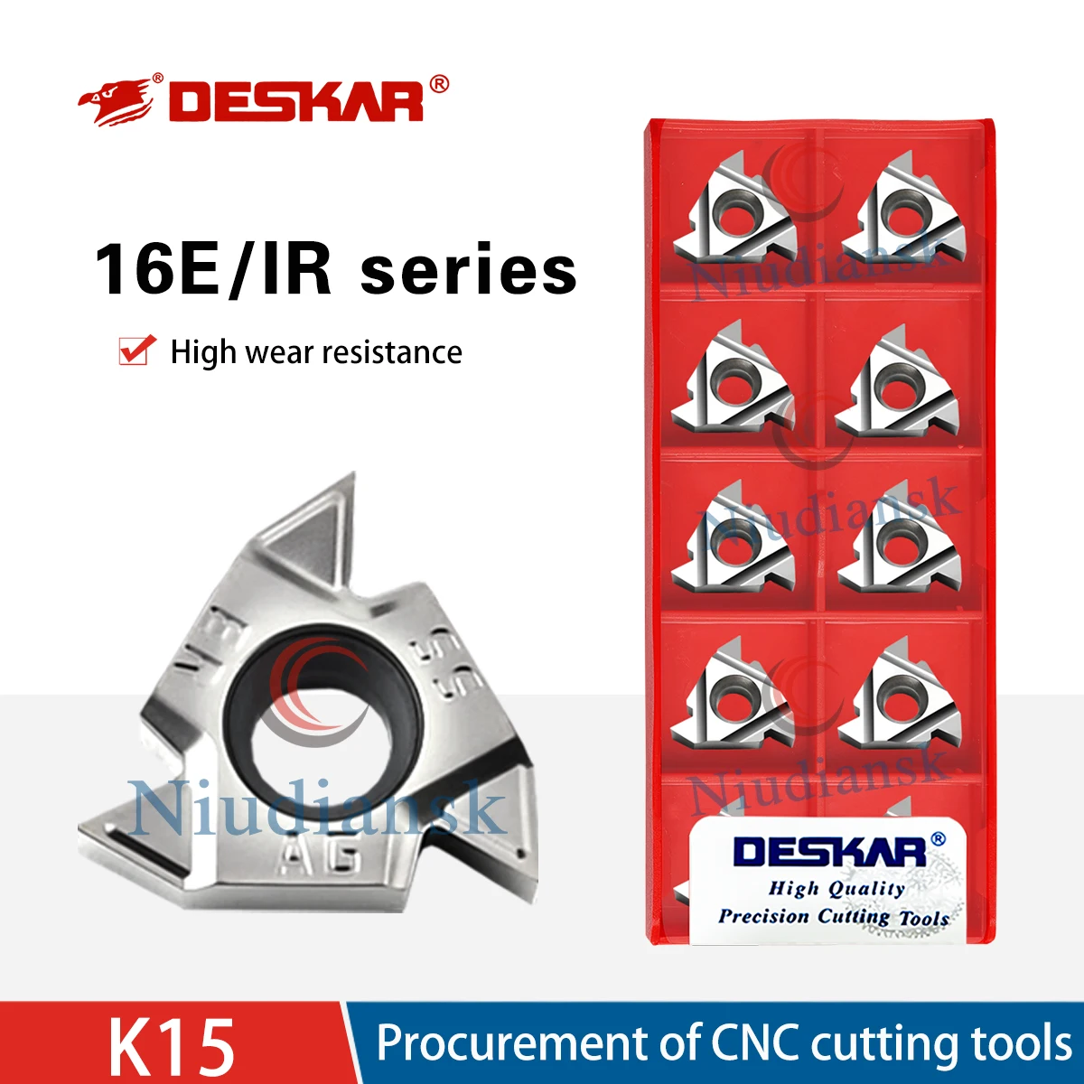 

16ER/IR 1.0ISO 2.5ISO 3.0ISO AG55 AG60 K15 Токарный станок с ЧПУ Внутренние и внешние резьбы Токарные инструменты для обработки нержавеющей стали