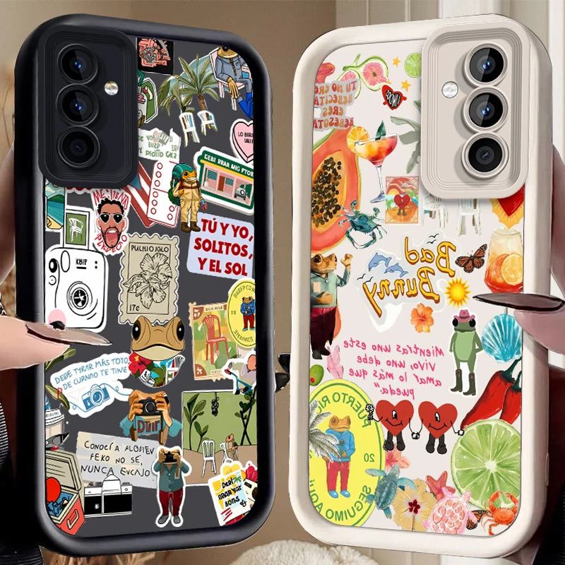 Album B-Bad Bunny Case for Samsung Galaxy A37 A36 A35 A34 A33 A32 A26 A24 A23 A17 A16 A15 A14 A13 A12 4G 5G A07 A06 A05S Cover