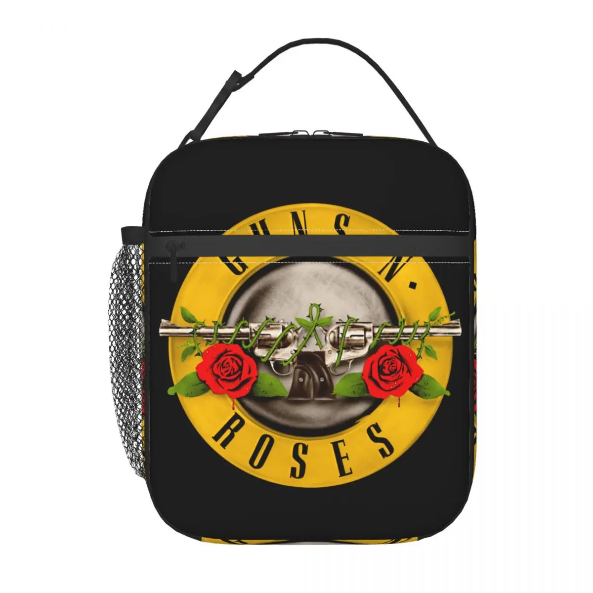 Guns-N-Roses-Logo Insulated Lunch Bag Cooler Lunch Container Large Lunch Box Tote Food Bag School Travel