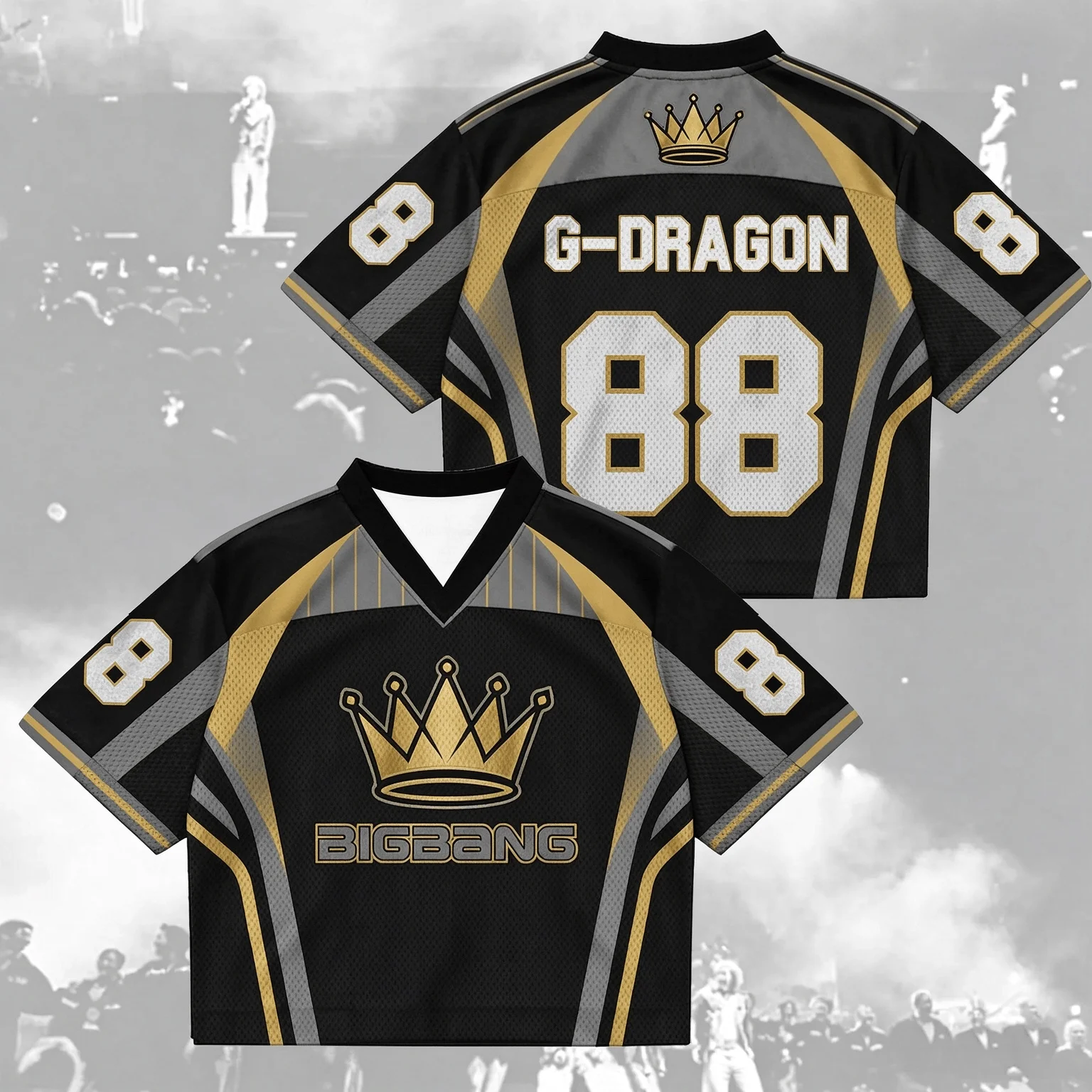 2026 Hot Sale BIGBANG Concert Style Fan Jersey Shirt G-Dragon Taeyang The Throne Collection T Shirt Casual Wear Men Women Kids