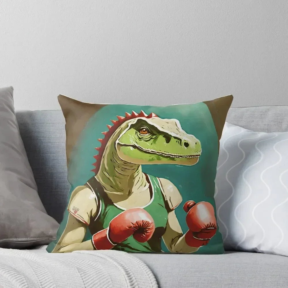 boxing dino rising champ Throw Pillow christmas decorations 2025 Embroidered Cushion Cover Sofa Decorative Covers pillow