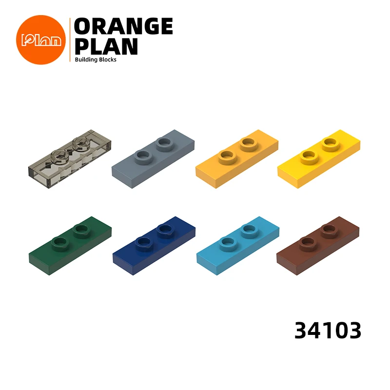 Orange Plan 34103 100g/223PCS 1x3 with 2 Studs DoubleBlock Moc Compatible with Brick DIY Children's Toy Assembly Parts