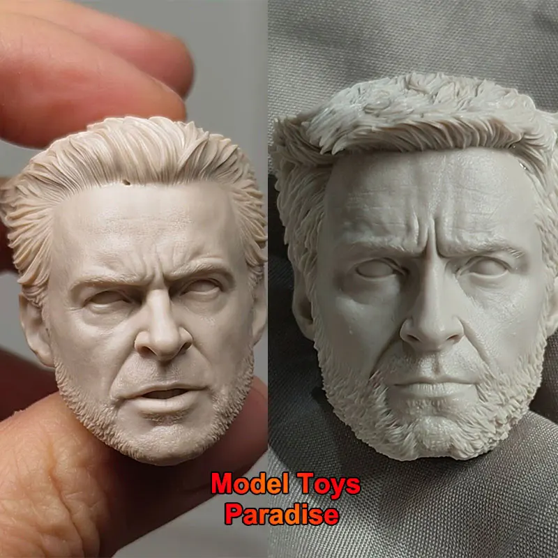 

Unpainted DIY Head Sculpt 1/6 Scale Men Soldier Wolverine Super Hero White Model Head Fit 12inch Action Figure Body