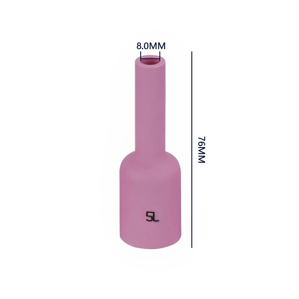 Boquillas de alúmina para soplete de soldadura TIG WP17 18 26, accesorios consumibles, 76mm, caja de 10 piezas, 54N14L, 54N15L, 54N16L, 54N17L
