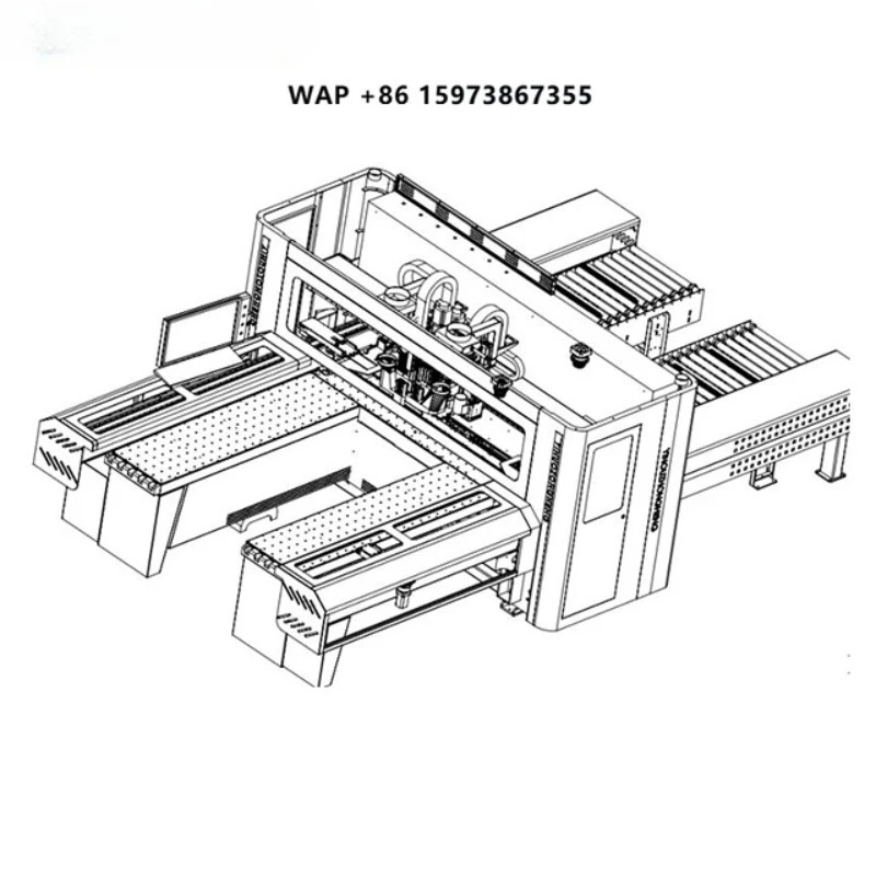 Economic Six Sides Woodworking Furniture Wood Drilling Machine Cnc Boring Machine
