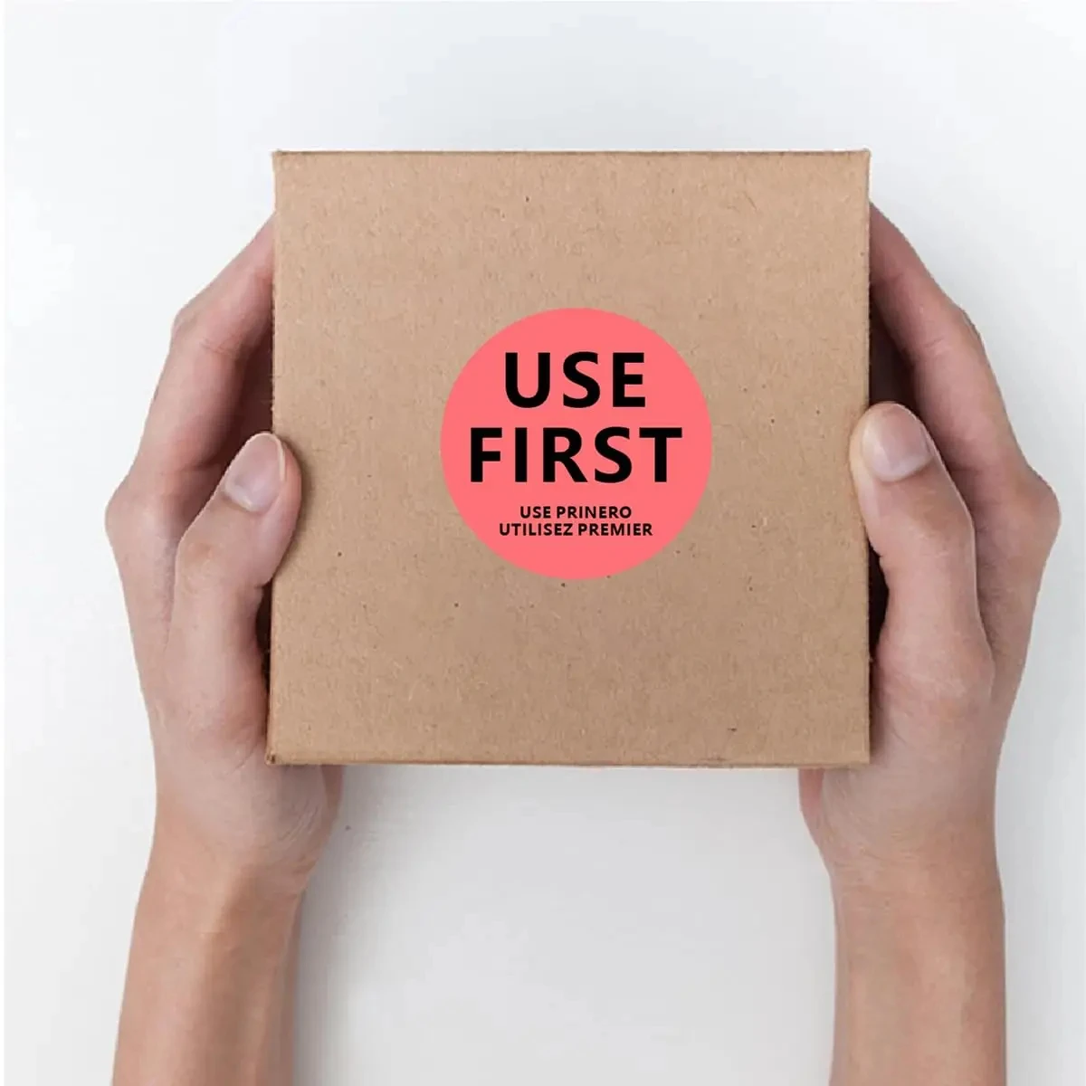 USE First Stickers Food Service 1.5 Inch Inventory Control Labels 500 pcs for Restaurant Permanent Adhesive Circle Paper Labels