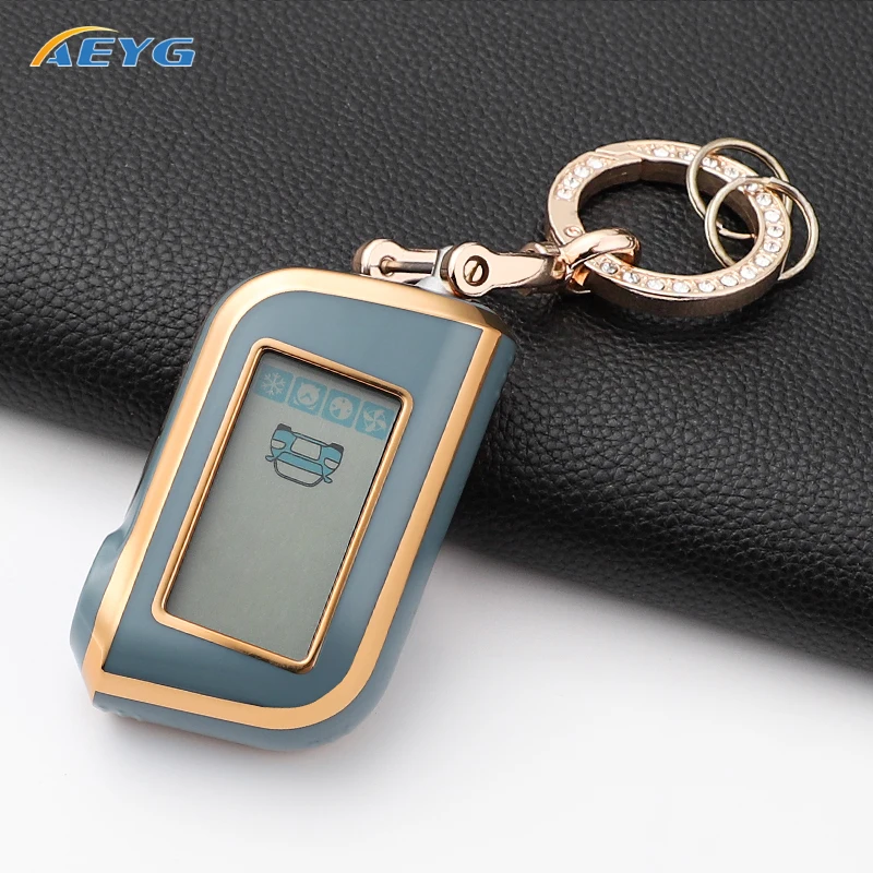 TPU Car Flip Key Case Cover For Starline A93 A63 Russian Version Anti-theft Shell Protected Fob Keychain Accessories