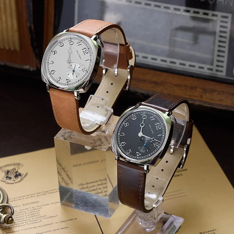 Baltany 2025 Neue Herren-Quarzuhr VD78 38 mm, reproduziert von Vc 1921, wärmebehandelte blaue Zeiger, Vintage, wasserdicht, Reloj Hombre