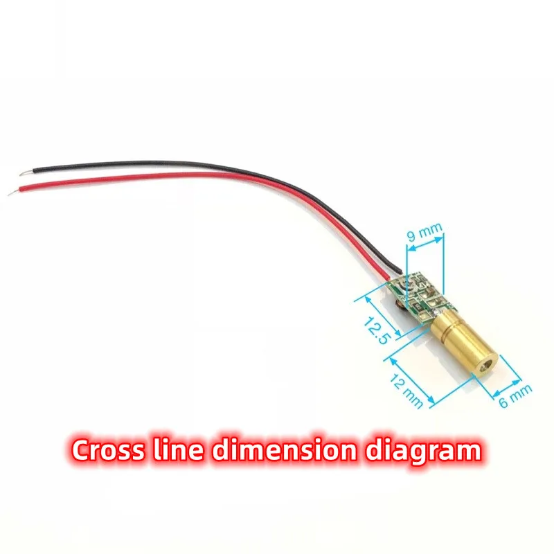 6mm green laser module dot shaped straight line cross line green laser head with adjustable focal length 520nm laser head