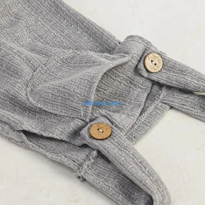 29EE 신생아 Photoshoot 소품 작업복 점프 슈트 아기 사진 의상 사진 슈트