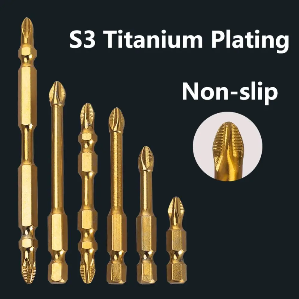 Titanium Coating Impact Phillips Screwdriver Bit Non-slip Wear-resistant Screwdriver Batch Head Impact Resistant Anti-shock