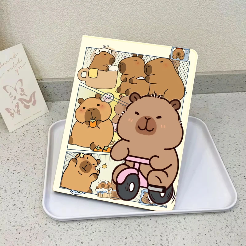 With Pencil Holder Cover for Ipad 10th Generation Case 7 8 9th 10.2 Funda Cover Ipad Mini6 8.3 Ipad 5th 6th 9.7 Kapybara Shell