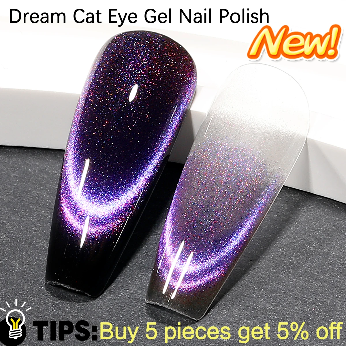 YOKEFELLOW Dreamland 9D Smalto gel per occhi di gatto Soak Off Smalto gel UV LED Semi-permanente Smalto gel magnetico al neon aggiornato