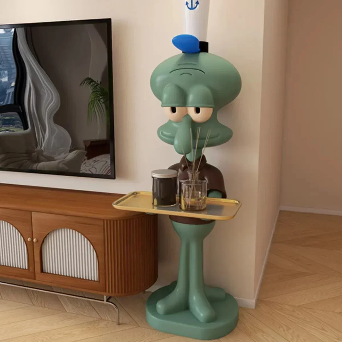 Squidward worker art living room floor decoration