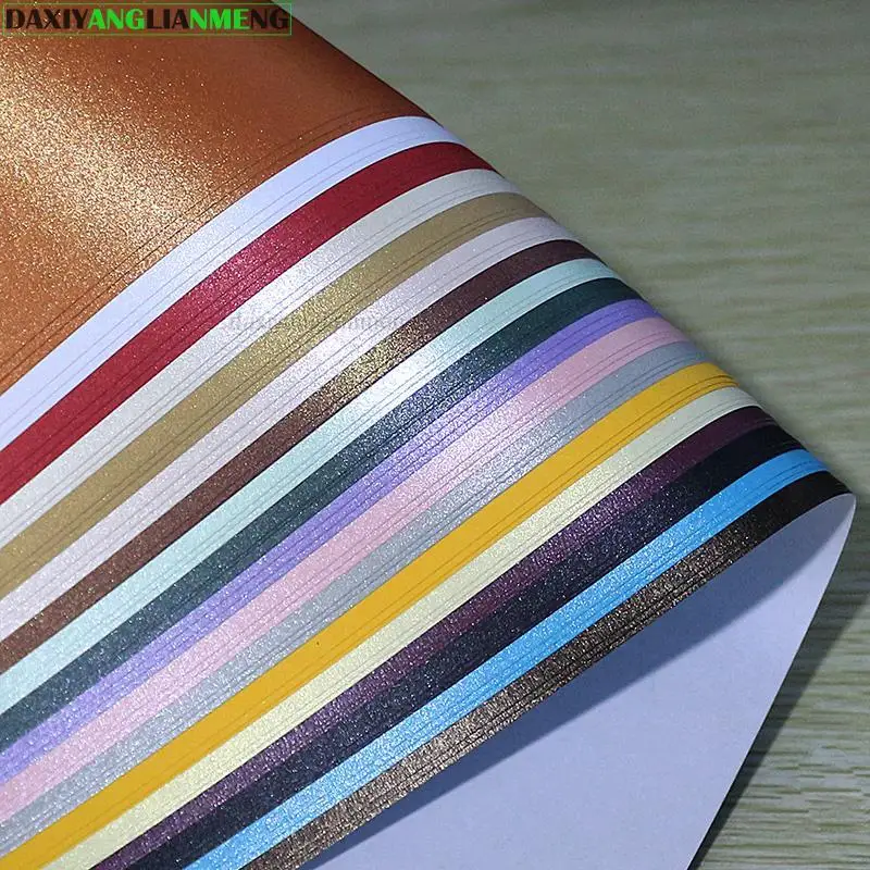 [50pcs  A3  A4 Size THICKness 120gsm ] SINGLE Sided Painted Pearl Paper Colored WHITE Backside , DIY Gift Packing Paper