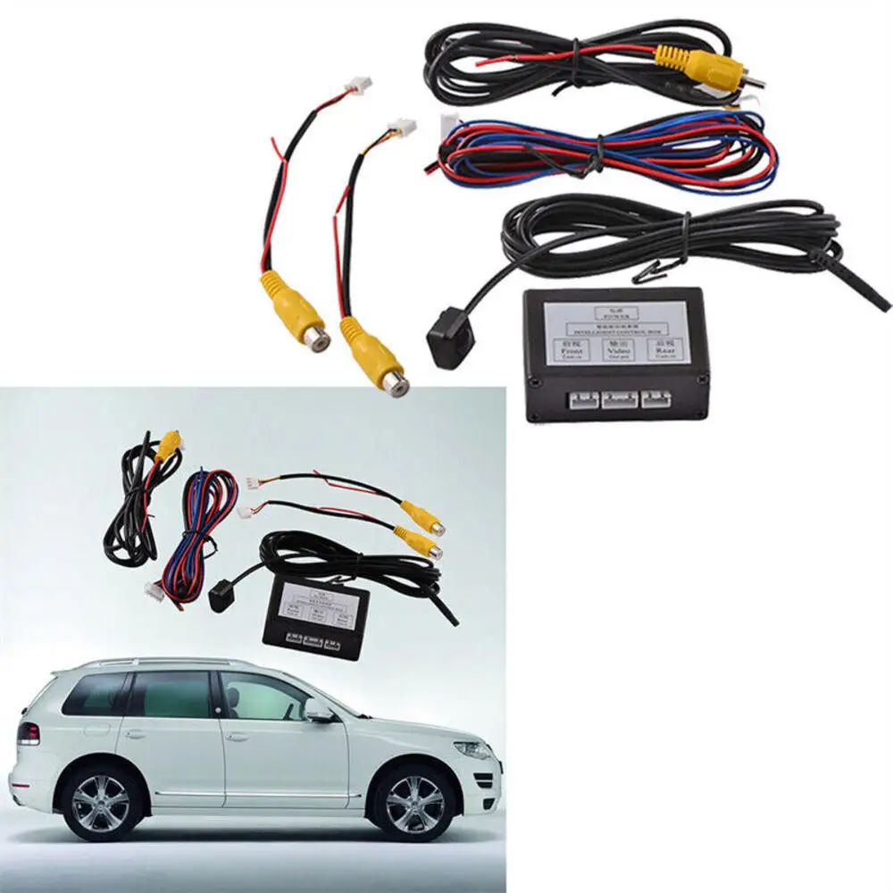 Universal Car Front Rear Parking View Camera Video Switch 2 Channel Front /View Side/Rearview Rear View Camera Video Control Box