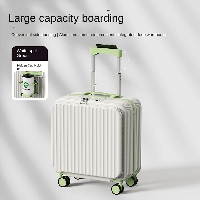 

Aluminum Frame Travel Suitcase Side Opening Deep Compartment Luggage 18/20inch Carry-on Suitcase Trolley Case