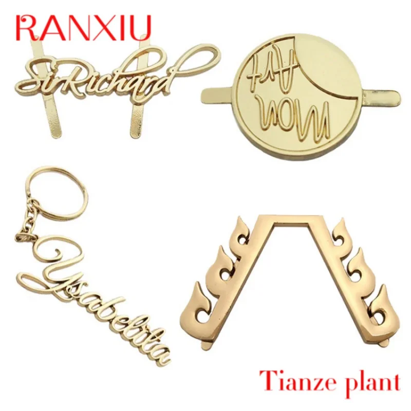 Customengraved nameplate custom logo metal plate for handbags