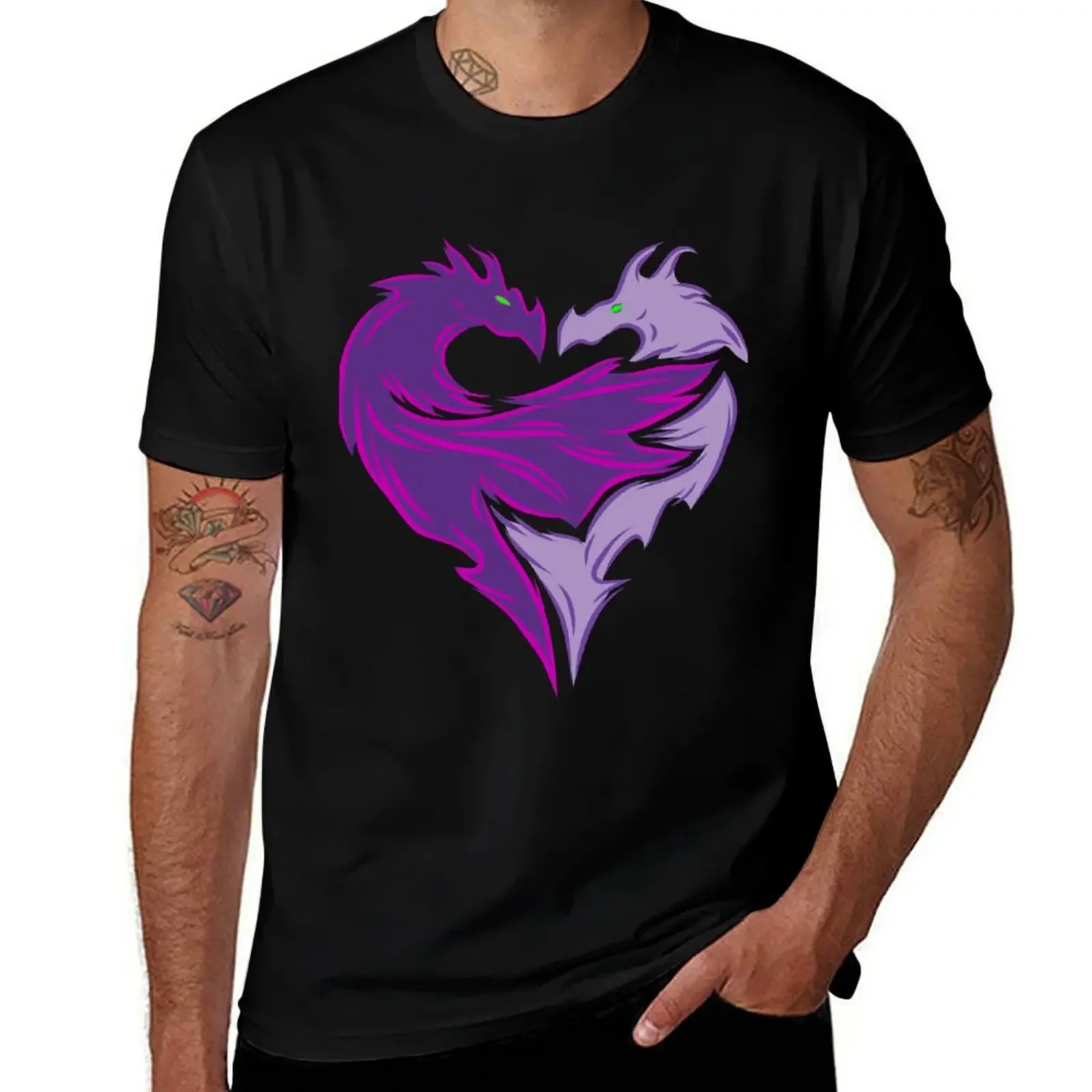 

Dragon Love T-Shirt blue archive sports fans fruit of the loom mens t shirts