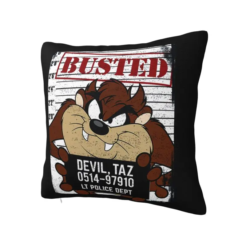 Cartoon Anime Taz Tasmanian Devils Pillow Case for Sofa Nordic Cushion Cover Square Pillowcase