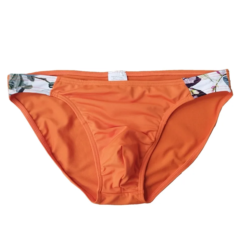 Moda nova calção de banho impresso cor combinando pequeno triângulo de secagem rápida anti-constrangimento copo troncos de natação bs432