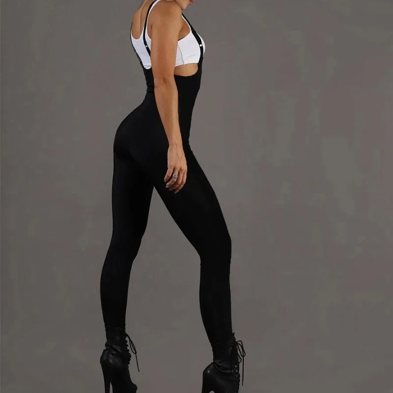 Ropa de mujer, monos de Color sólido, monos sin espalda con cuello de espagueti, monos negros de verano de estilo deportivo para mujer