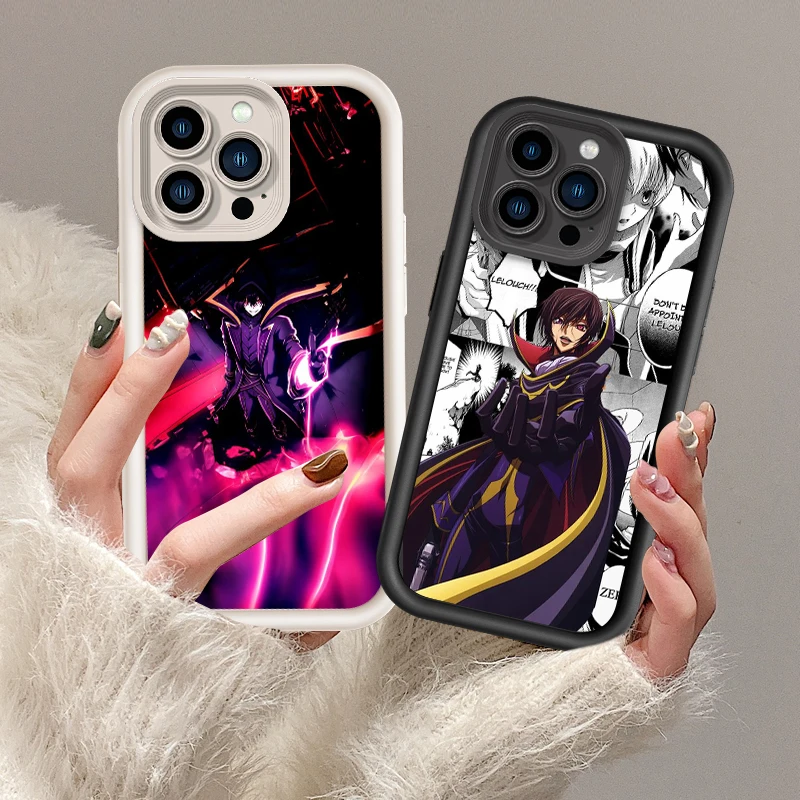 Code Geass Anime Cool Eye Ladder For Apple iPhone 15 14 13 12 11 XS XR X Pro Max Plus Back Phone Case