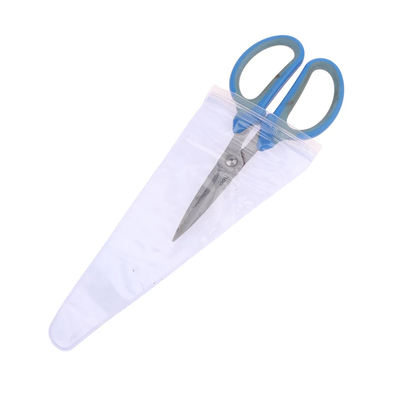 10Pcs PVC Hair Scissor Sleeves Packaging Bag Disposable Scissors Bag Home Scissors Waterproof Tool Protection Bag