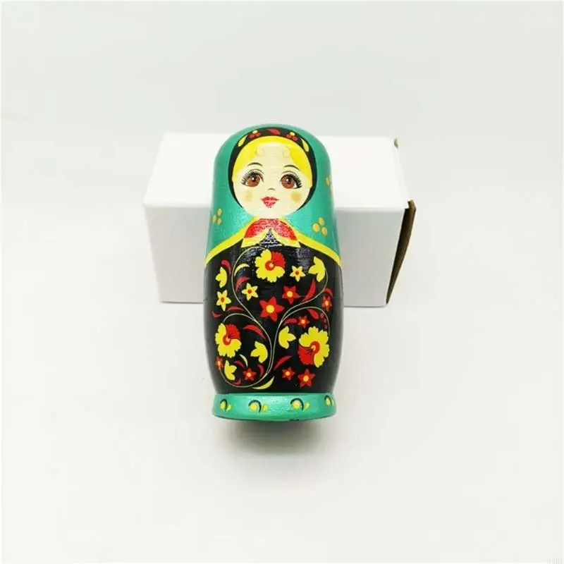 دمية التراص الروسية 6 طبقات الحرف اليدوية التعليمية دمية ماتريوشكا للأطفال التعلم الثقافي مشروع الرسم الفني 24BE